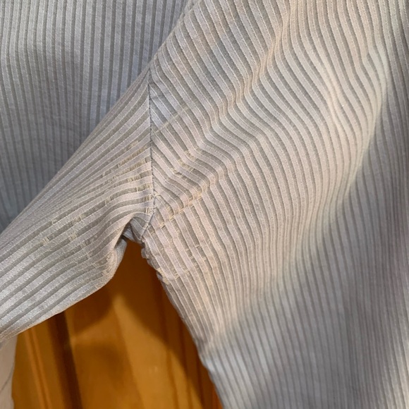 Sisley Woman’s size M Long Sleeve Fitted button down blouse shirt lace trim - Picture 6 of 11